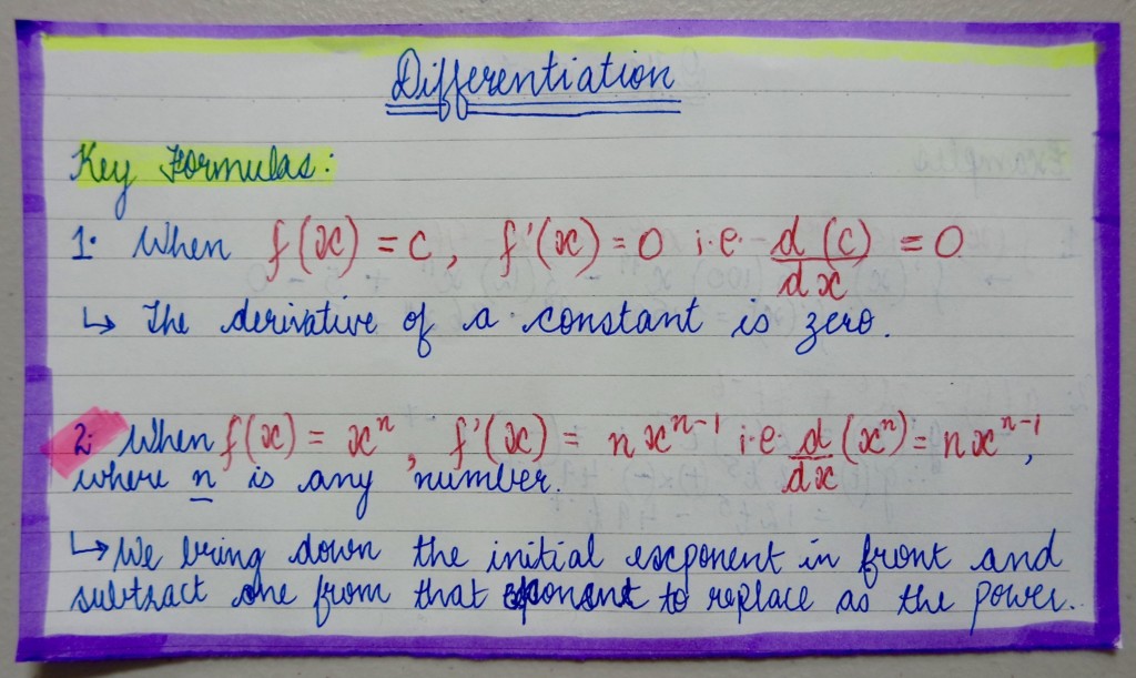 HSC Advanced Maths example formula
