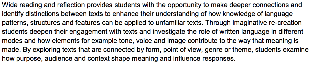 Year 11 English Common Module: Reading to Write