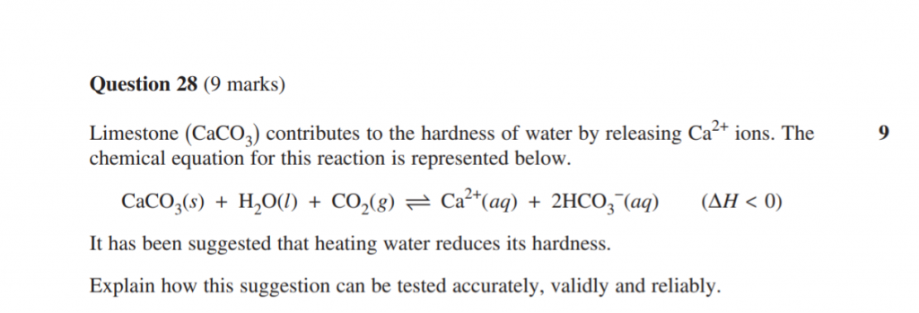 hsc chemistry exam