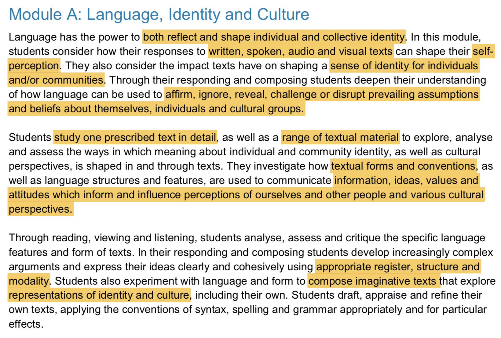 hsc english standard module a language identity and culture