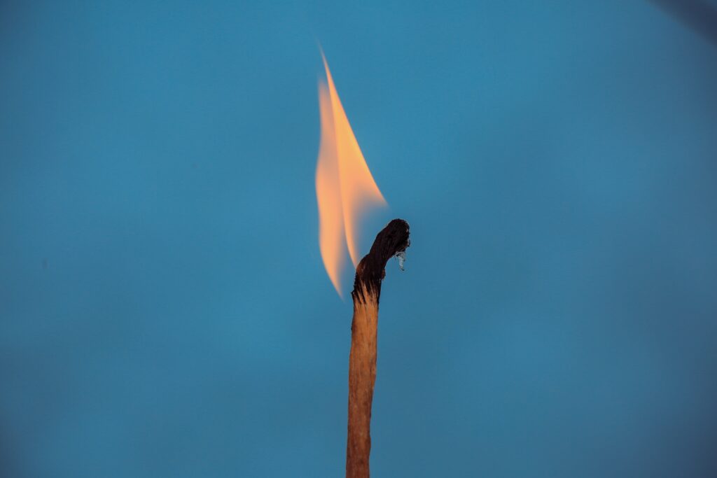 Matchstick on fire - Reactive Chemistry