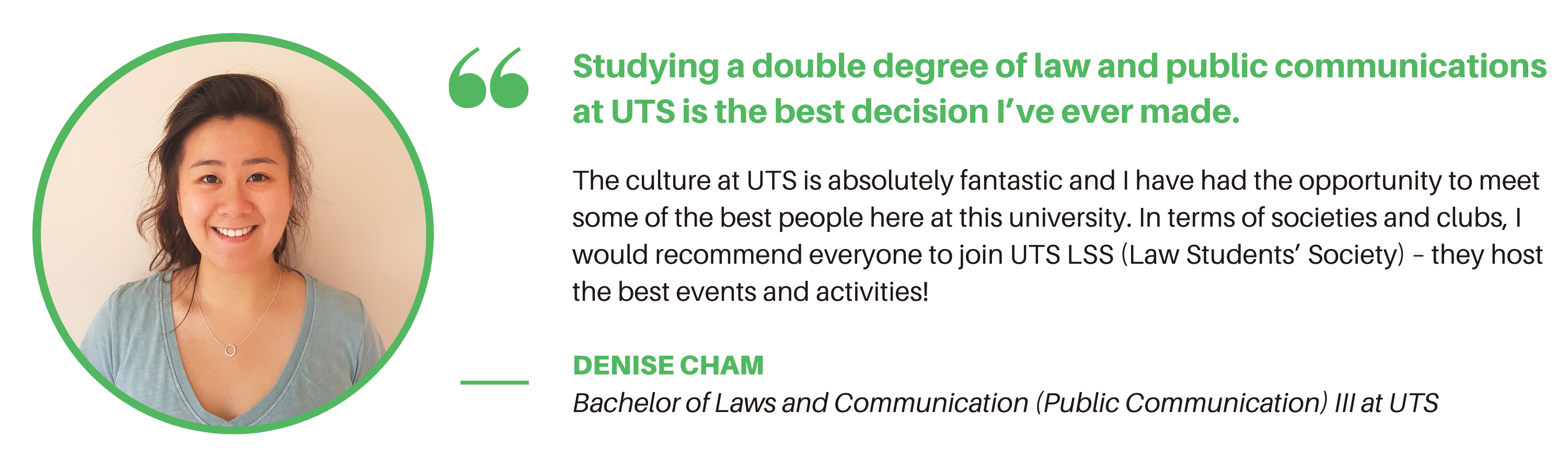 Bachelor of Law UTS - Quote
