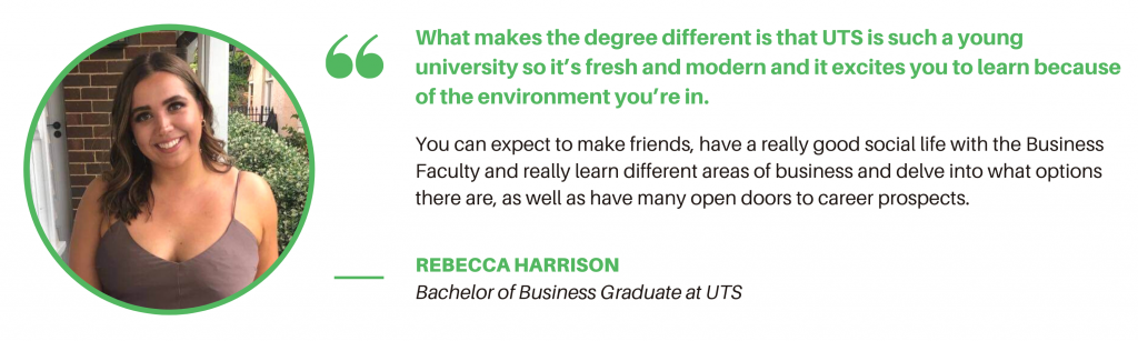 Bachelor of Business UTS - Student Quote