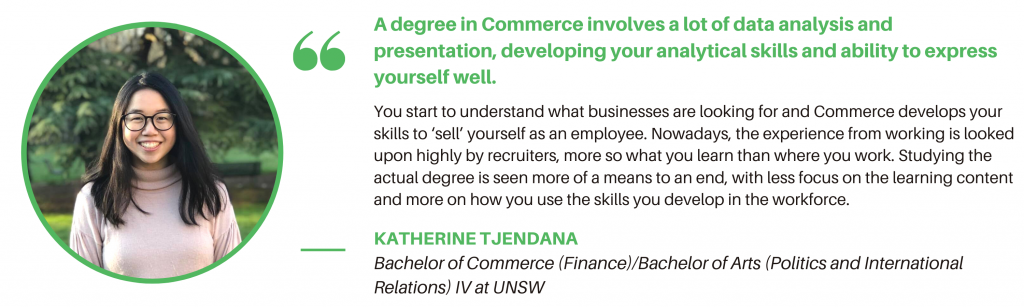 Bachelor of Commerce UNSW - Student Quote