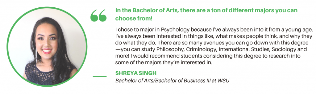 Bachelor of Arts WSU - Student Quote