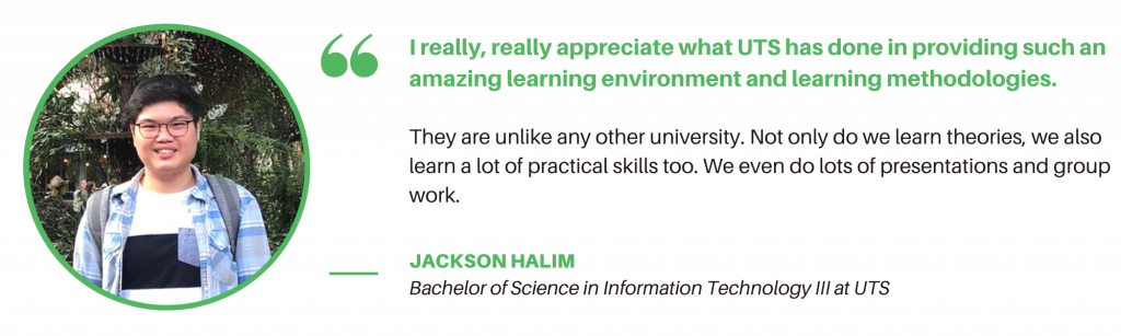 UTS Bachelor of Science in Information Technology - Student Quote