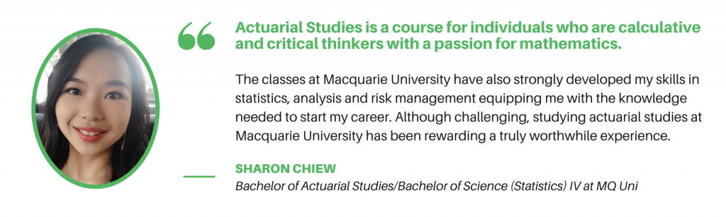 Bachelor of Actuarial Studies MQ - Student Quote