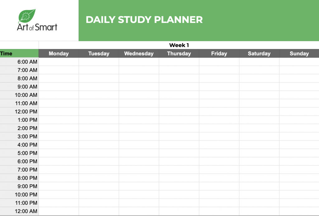 Daily Study Planner Year 11