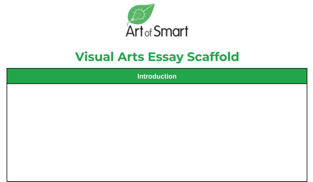 Visual Arts Essay Scaffold Preview