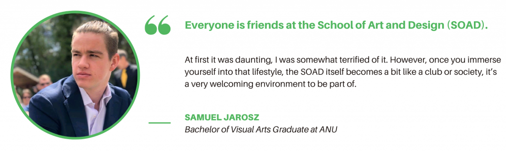 Bachelor of Visual Arts ANU - Student Quote