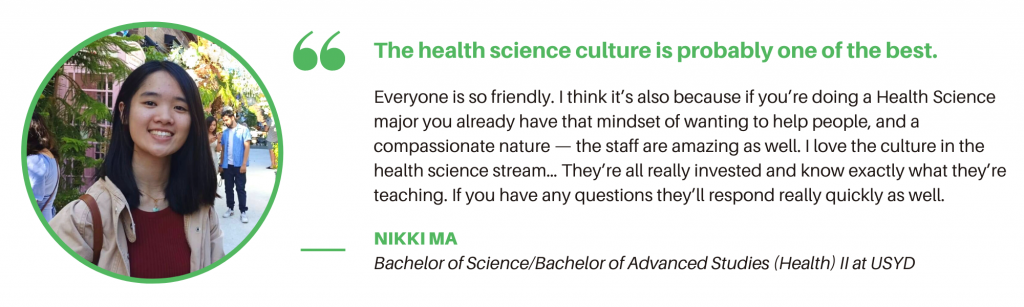 USYD Health Science - Student Quote