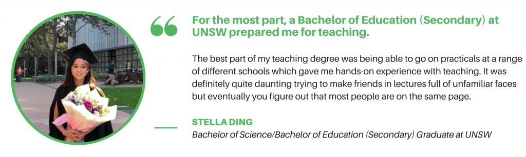Bachelor of Education UNSW - Student Quote