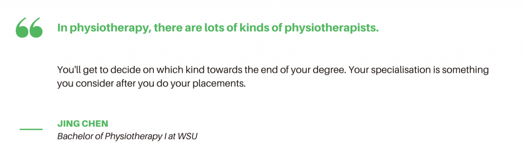 WSU Physiotherapy - Student Quote