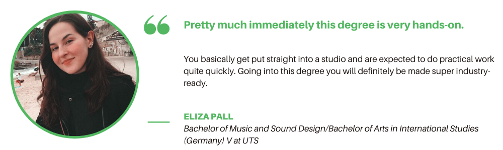 UTS Music and Sound Design - Student Quote