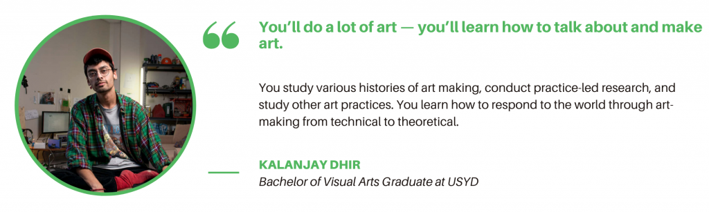 Bachelor of Visual Arts USYD - Student Quote