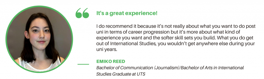 UTS Bachelor of Arts - Student Quote