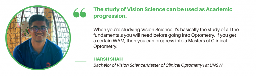 Bachelor of Vision Science UNSW - Student Quote