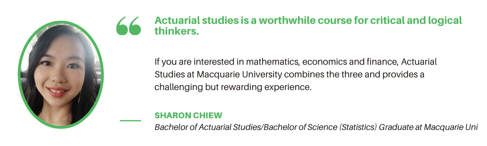 Actuarial Studies Macquarie - Student Quote