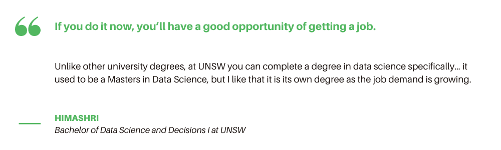 UNSW Data Science - Student Quote