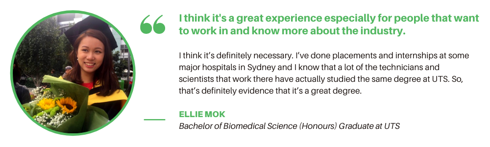 Bachelor of Biomedical Science UTS - Student Quote