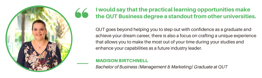 Bachelor of Business QUT - Quote