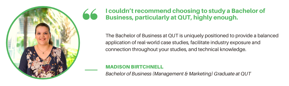 QUT Bachelor of Business - Quote