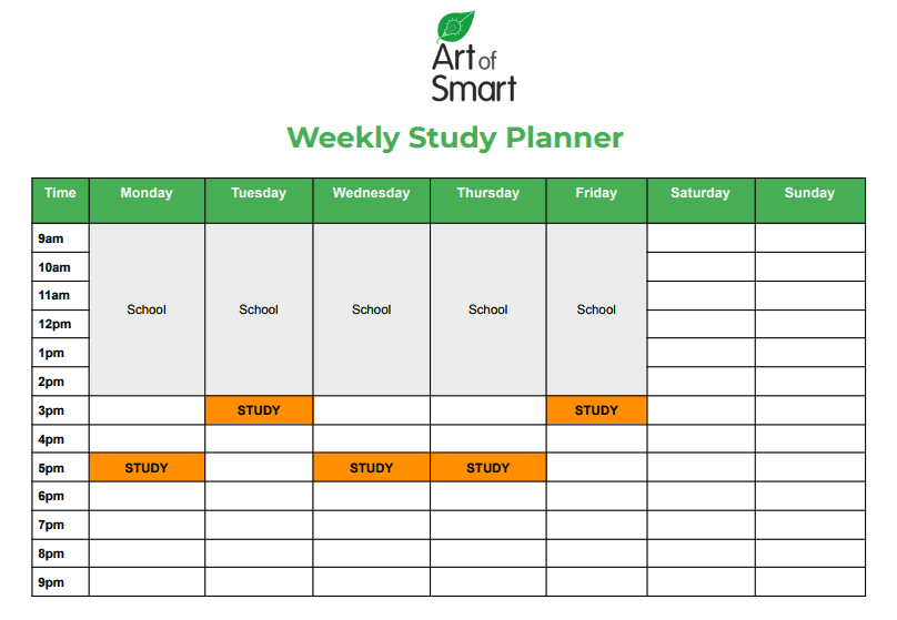 How to Make a Study Plan - Weekly Study Planner