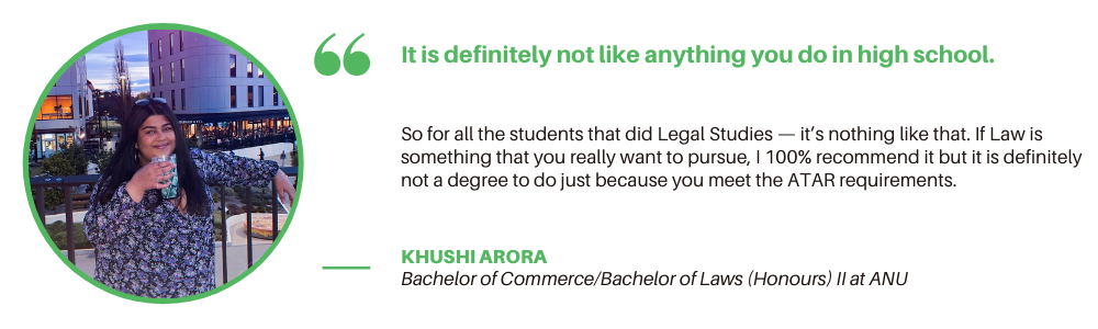 Bachelor of Laws ANU - Quote