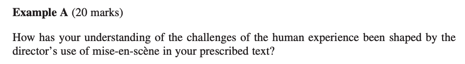 Sample Question from English Advanced Practice Paper