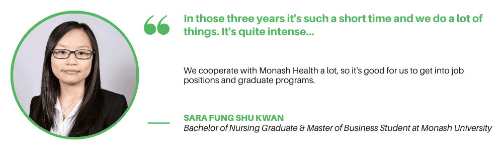 Monash Nursing - Student Quote