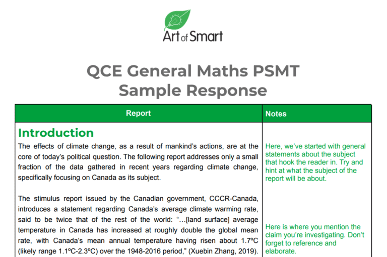 qcaa general maths assignment example
