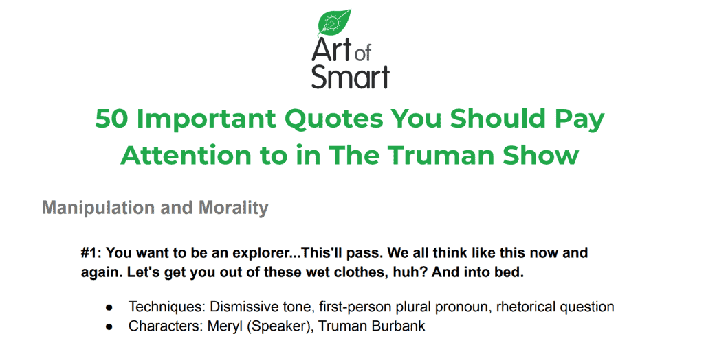 50 Important Quotes from The Truman Show