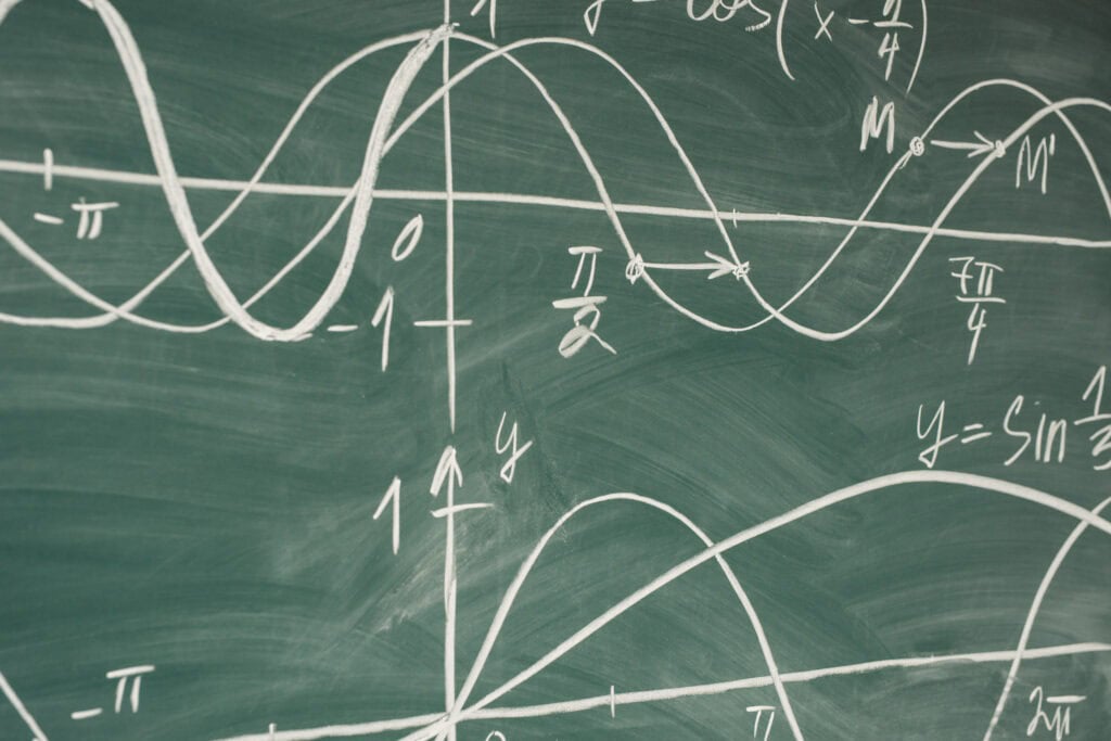 Trigonometry on a chalkboard - QCE Maths Methods Unit 4