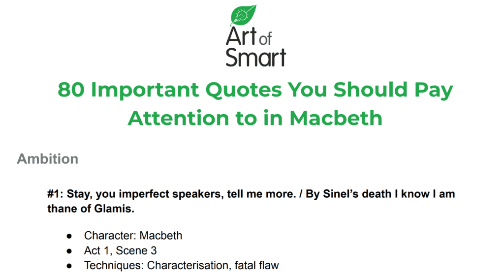 Macbeth Quotes Preview