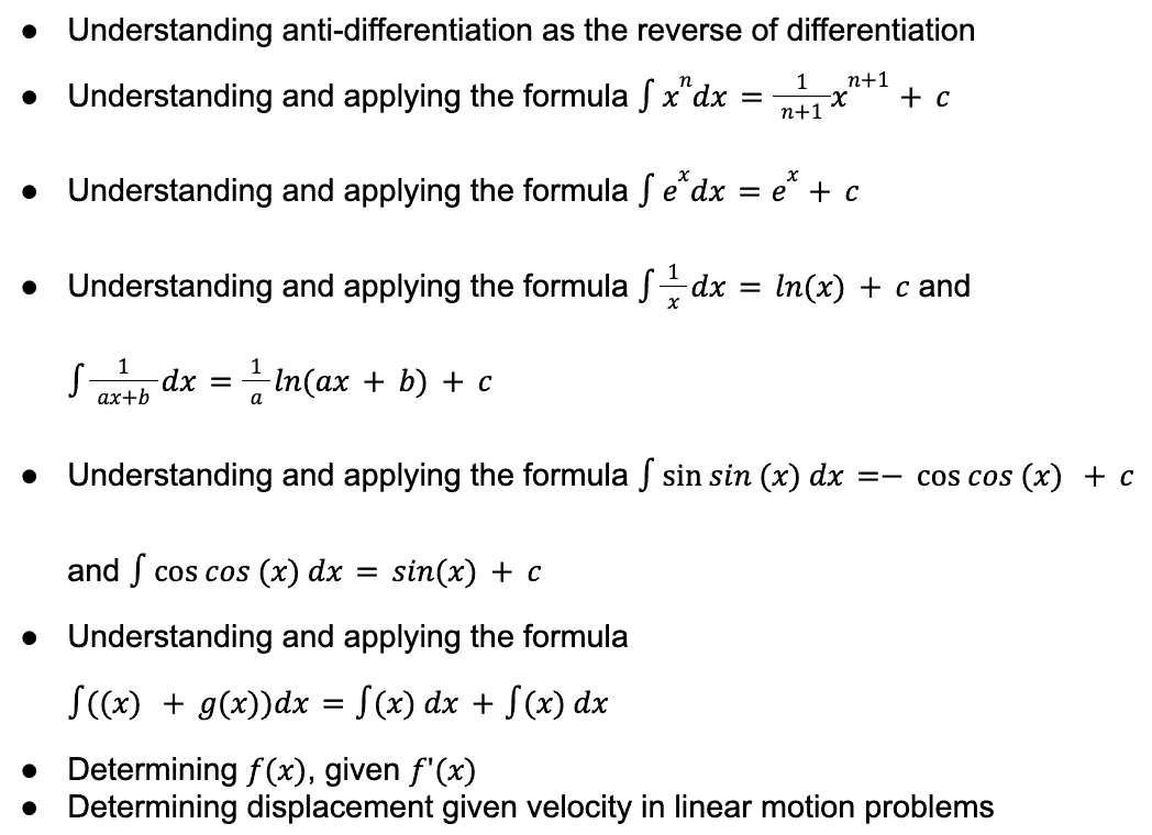 Anti-differentiation - QCE Maths Methods Unit 3