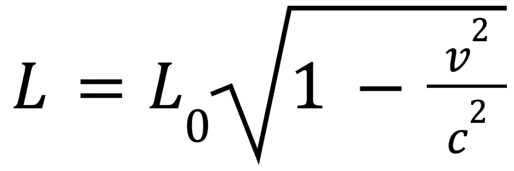 Length Contraction formula - QCE Physics unit 4