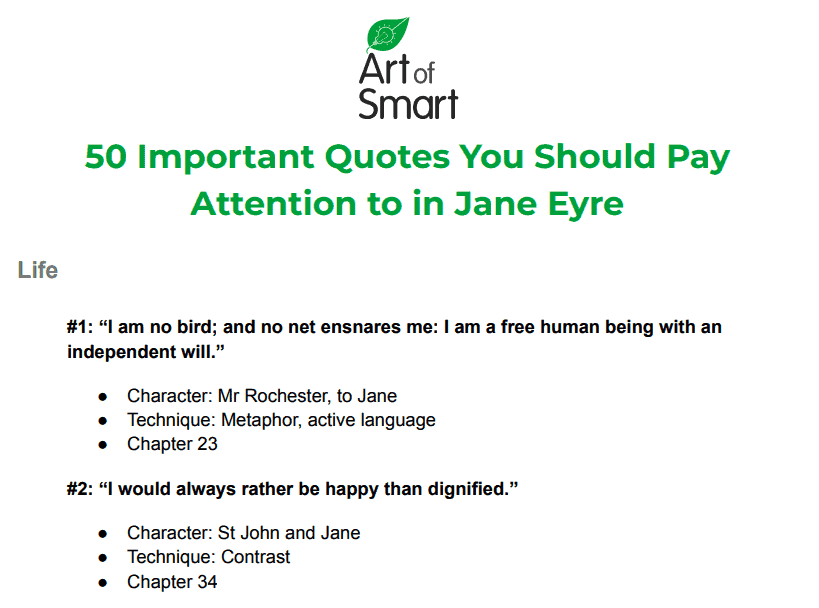 Jane Eyre Quotes preview