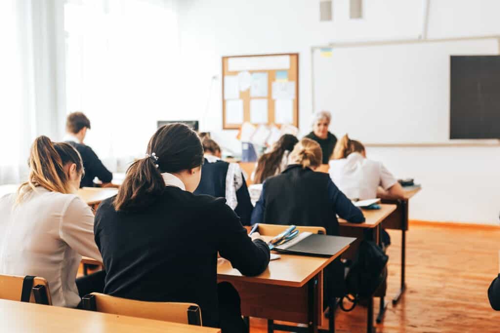 Students in a classroom