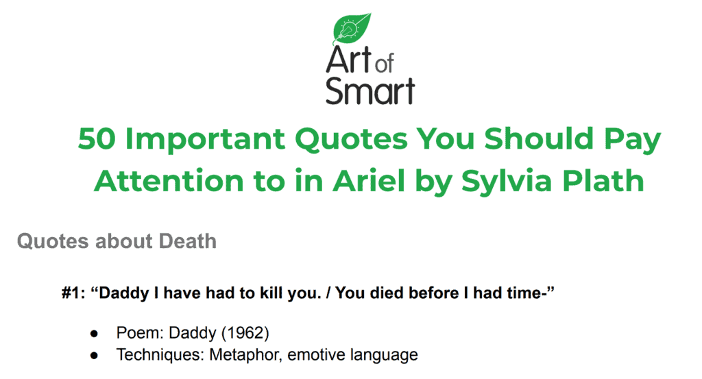 Ariel by Sylvia Plath Quotes Preview