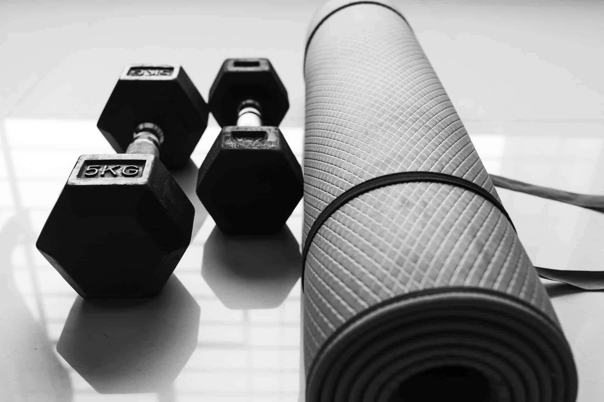 Dumbbells and yoga mat - VCE Physical Education Study Design