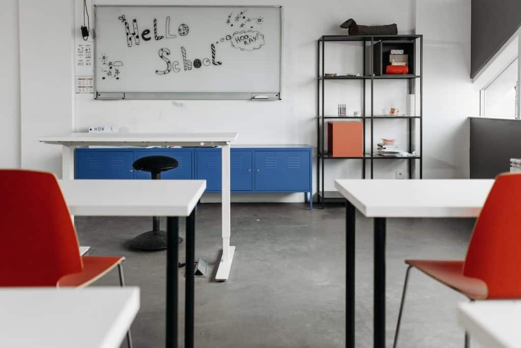 Empty classroom - parent teacher interviews