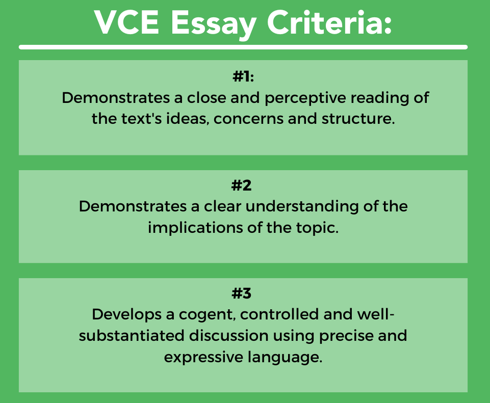 VCE Essay Criteria