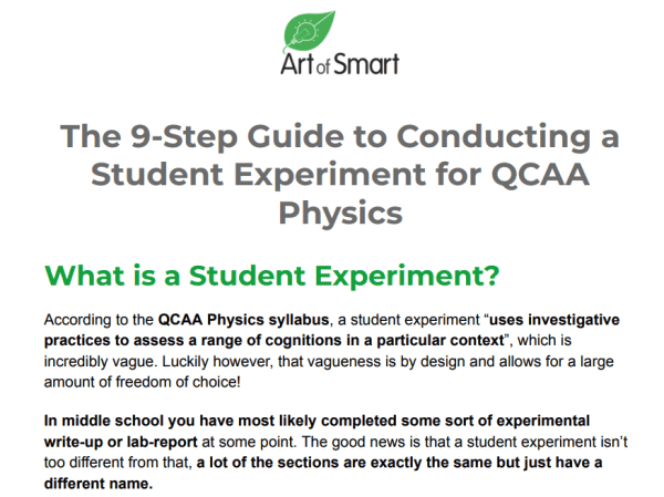 qcaa marine science student experiment