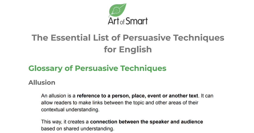 Persuasive Techniques Excerpt